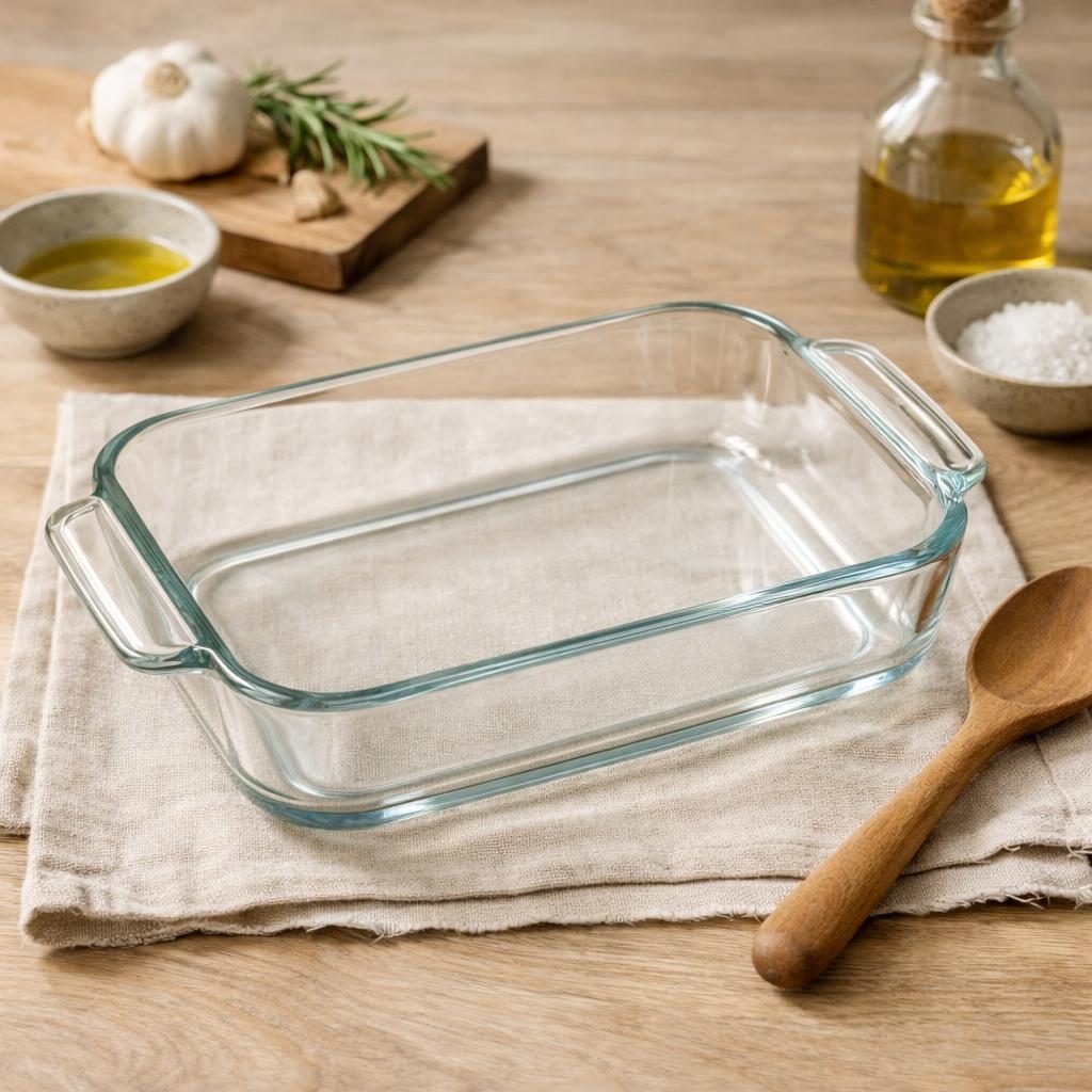 Borosilicaat glazen ovenschaal: plastic-vrij alternatief in Koken & bakken