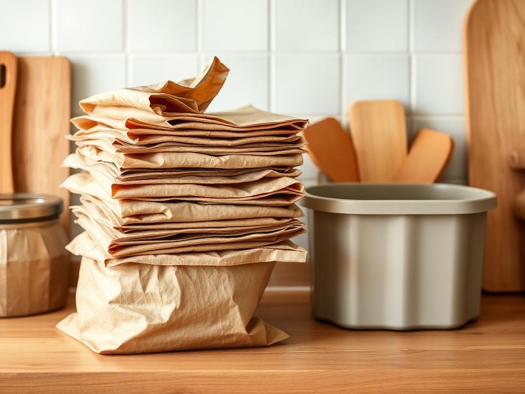 Papieren compostzakken: plastic-vrij alternatief in Schoonmaak huishouden