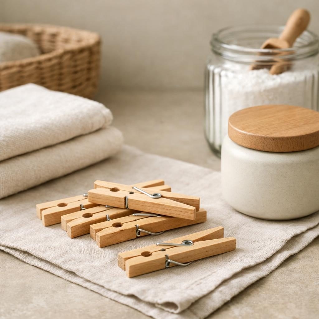 Plasticvrije wasknijpers (hout): plastic-vrij alternatief in Wassen
