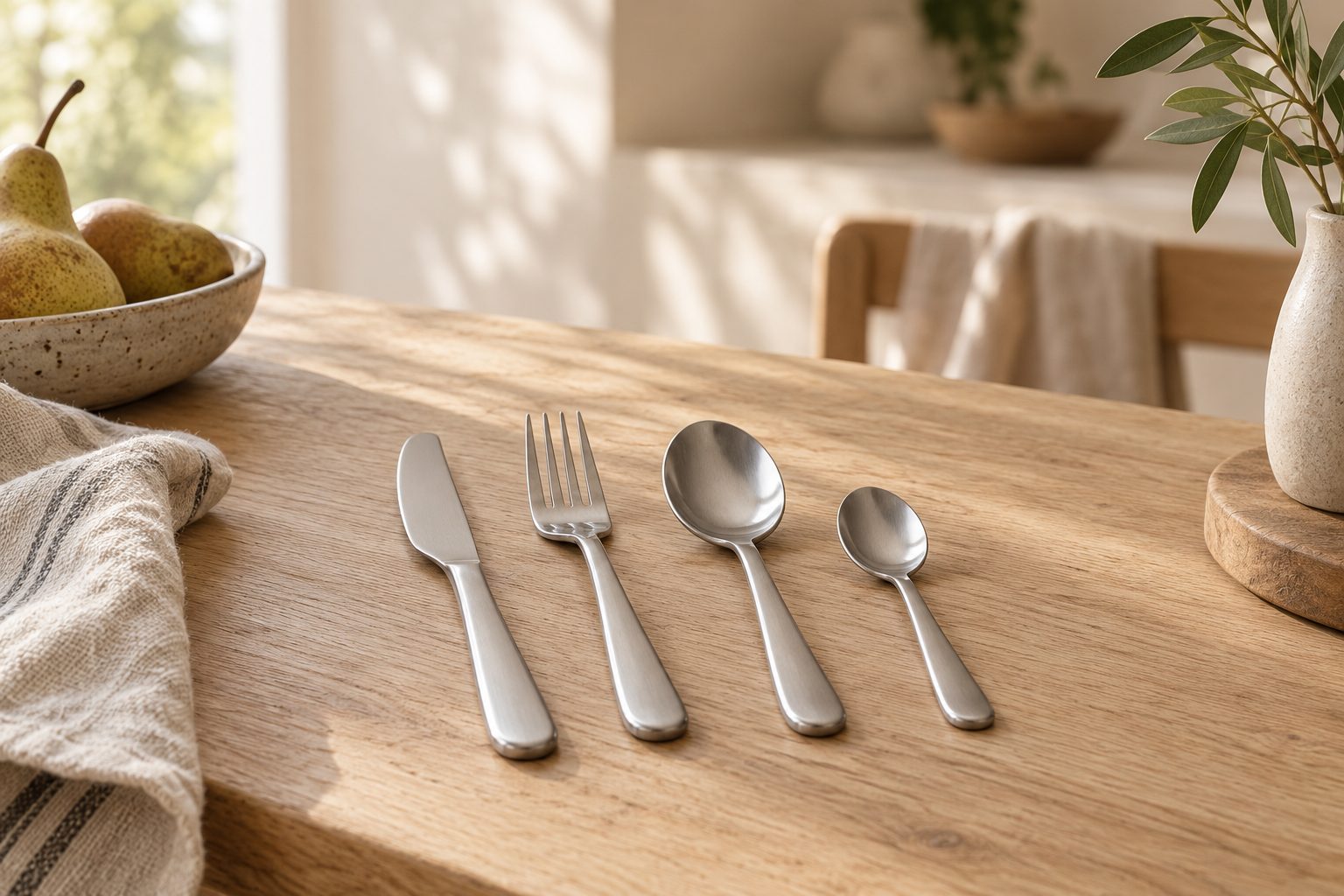 RVS kinderbestek (4-delig): plastic-vrij alternatief in Eten & drinken