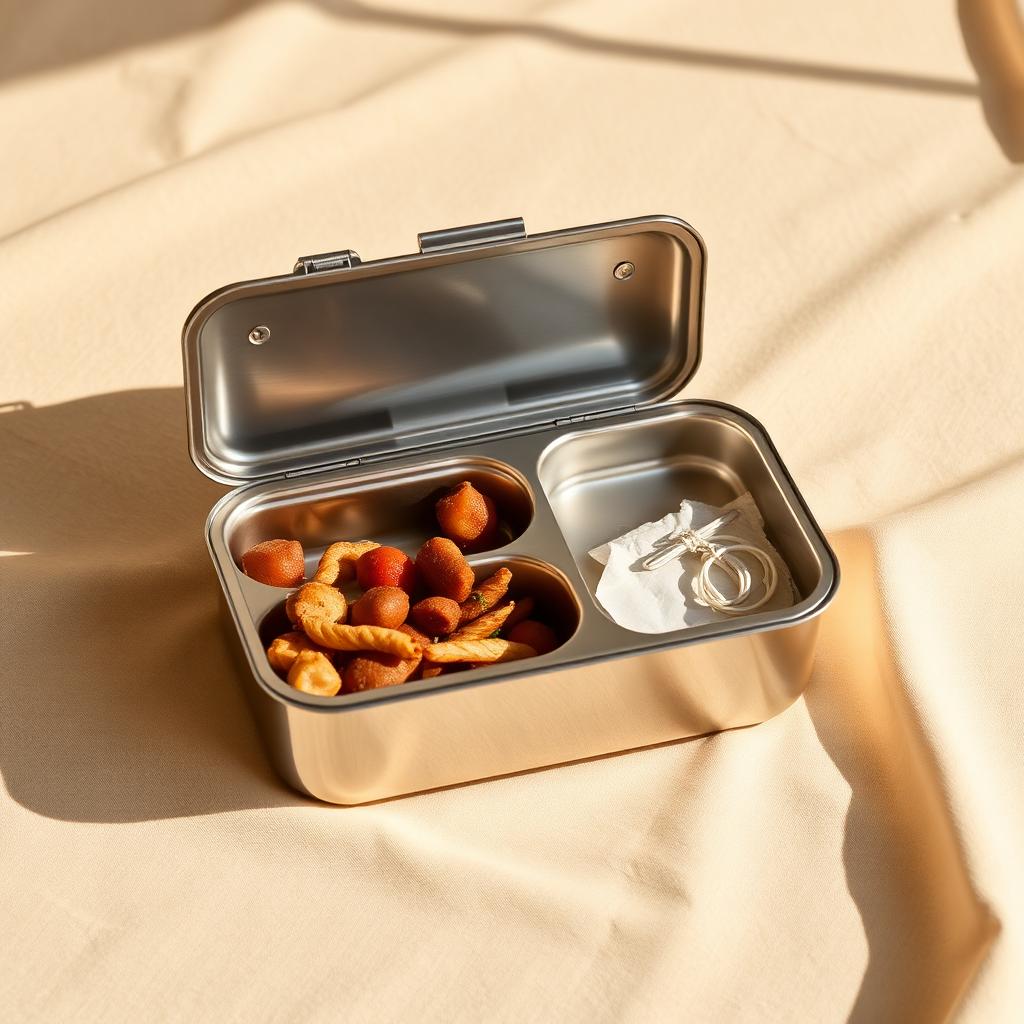 RVS lunchbox met vakken: plastic-vrij alternatief in Bewaren