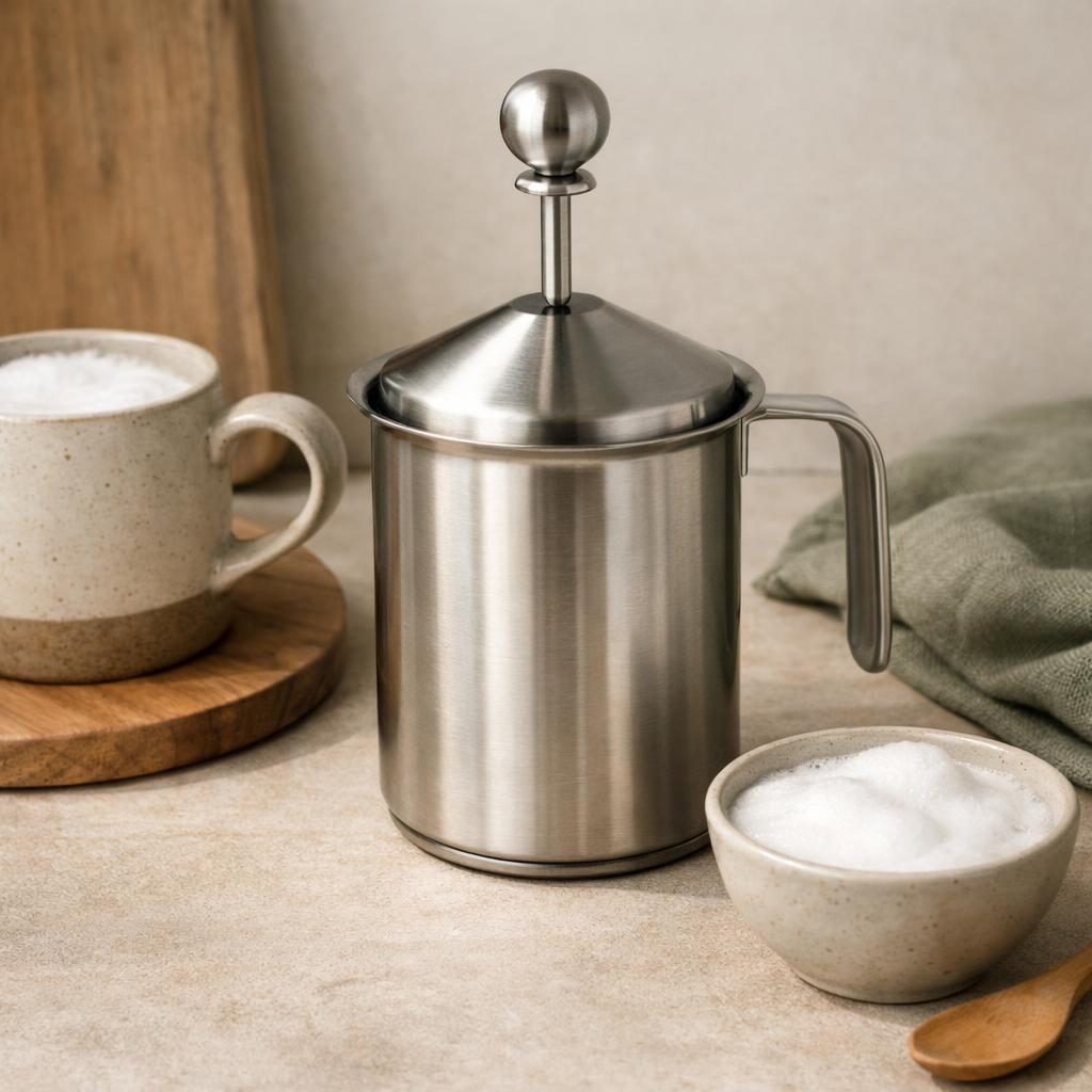 RVS melkopschuimer handmatig: plastic-vrij alternatief in Koffie & thee