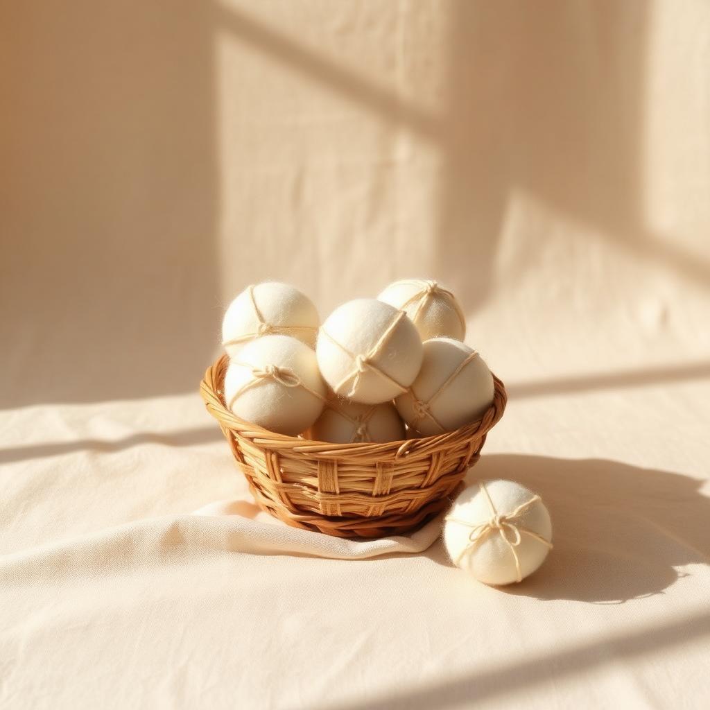 Wollen droogballen (set 6): plastic-vrij alternatief in Wassen
